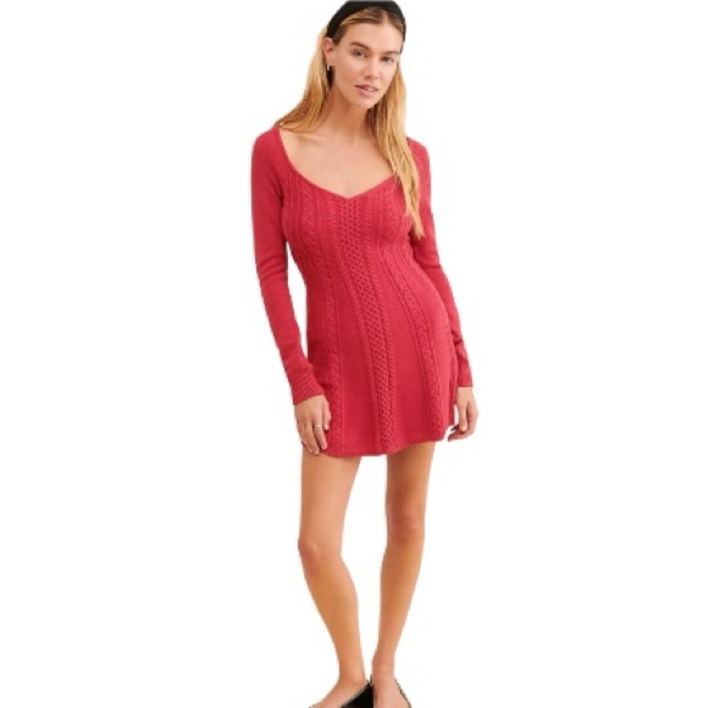 New Free People Small World Sweater Dress Size Large